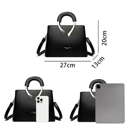 Luxury Handbags Women Bags Designer 3 Layers Soft Leather Shoulder Crossbody Sac Ladies Large Capacity Shopping Messenger Tote PlatiNum