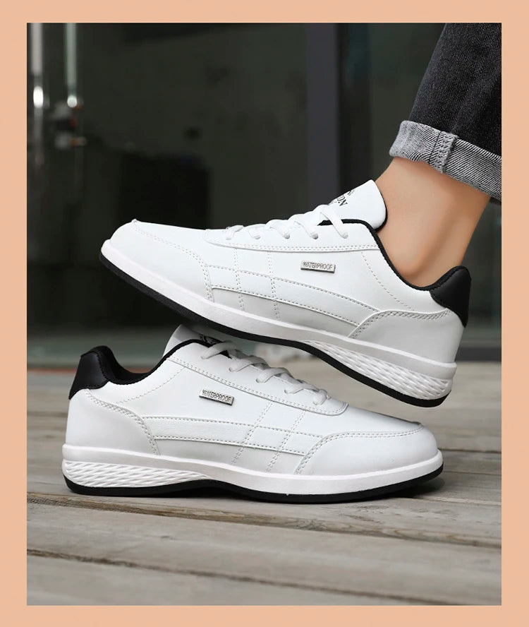 Pu Leather Men Shoes Sneakers Trend Casual Breathable Leisure Male Sneakers Non-Slip Footwear Vulcanized Shoes Tenis Masculino