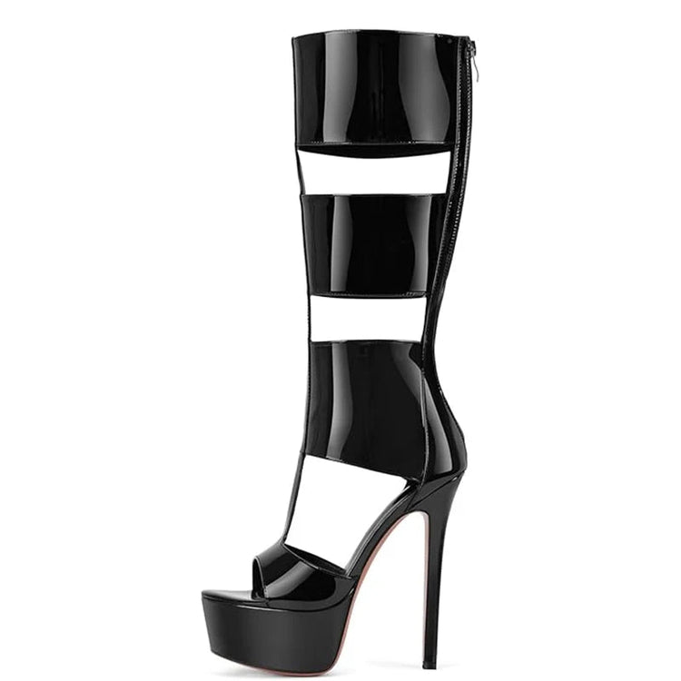 Summer sexy high heel platform  women sandal belt peep toe night party sandal PlatiNum