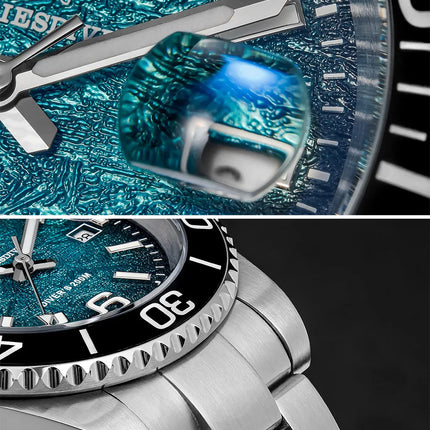 ADDIESDIVE 41mm Men's Diving Watch AD2513 200m Waterproof 316L Stainless Steel Quartz Wrist Watch Calendar BGW9 Super Luminous
