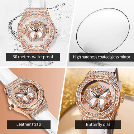 OLEVS 9996 Orologio Elegante di Lusso da Donna, Orologio al Quarzo Scheletrato, Impermeabile, con Quadrante Luminoso e Diamanti, Regalo Originale platinumshop