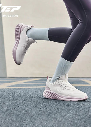 Xtep Running Shoe for Women Support Yu Yi Fw Cushioning Shock WaterProof Stability Durability Breathable Sneakers 875418110055 PlatiNum