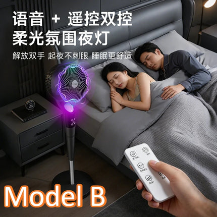 Ventilatore da Terra 220V con Telecomando, Silenzioso, Elettrico, con Timer, per Circolazione dell'Aria, Apparecchio di Raffreddamento Intelligente