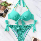 Sexy Push Up Bikini 2024 Costume da bagno donna Due pezzi Costumi da bagno Perizoma femminile Bikini Set Nuoto per costumi da bagno Biquini brasiliano platinumshop