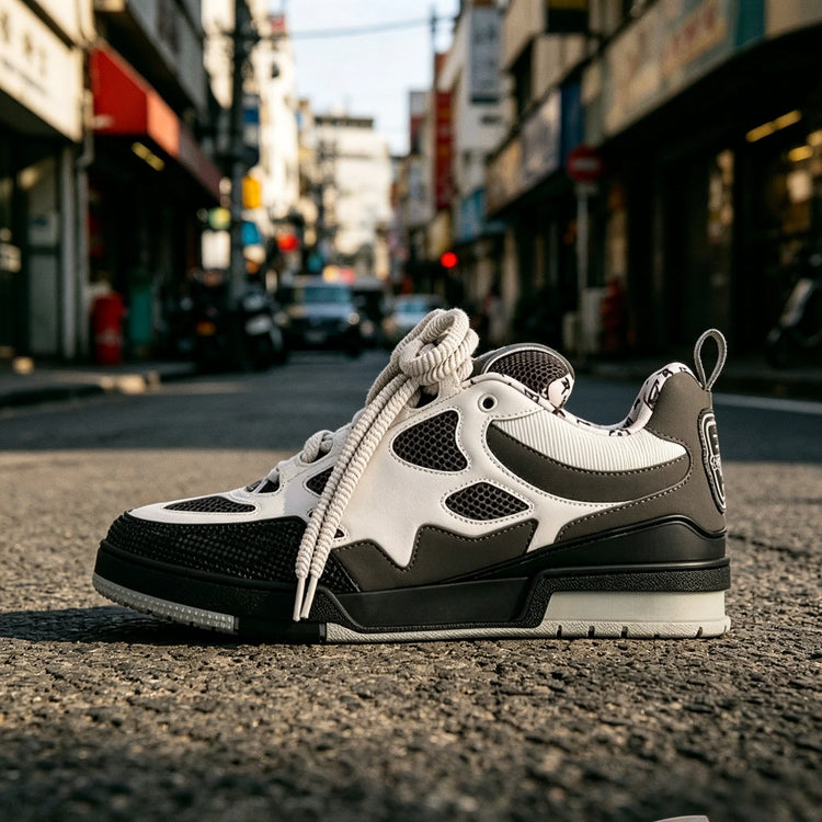2026 New Men Women Fashion Lace Up Skateboard Shoes Non Slip Wear-resistant Couple Sneakers Daily Walking Outdoor Casual Athletic Sports Footwear