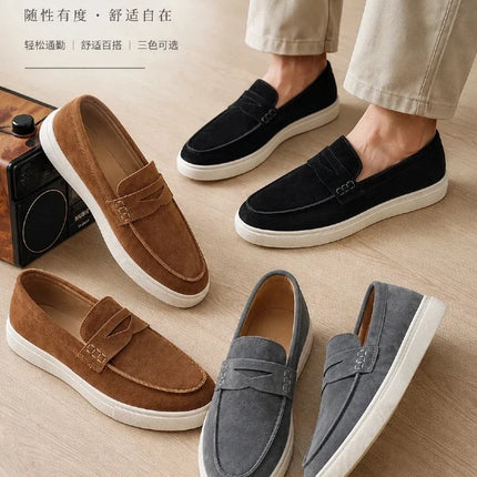 Mocassini classici da uomo, scarpe casual traspiranti senza lacci, scarpe da uomo di design, comode scarpe da guida antiscivolo, mocassini da uomo