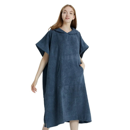 Poncho da surf Asciugamano Poncho Asciugamano ad asciugatura rapida Felpa con cappuccio Abito da spiaggia in microfibra Poncho fasciatoio Asciugamano da bagno Poncho da spiaggia per adulti