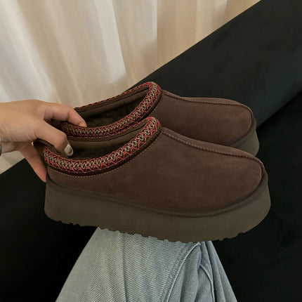 Tasman Winter Warm Wool Women's Tazz Classic Ultra Mini Slippers Thin Sole Genuine Leather And Fur Snow Boots