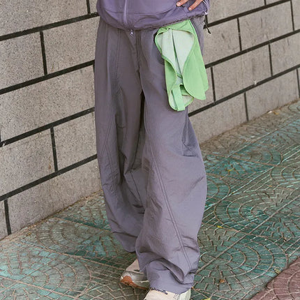 Men Women Splice Fashion Outdoor Loose Casual Lightweight Quick Dry Sports Cargo Baggy Pants Track Trouser Jogger Sweatpants