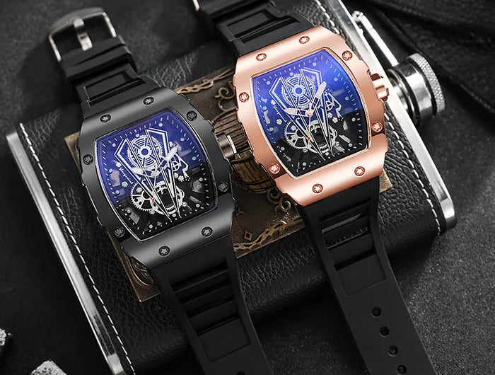 1/2PCS Casual cinturino in silicone orologi sportivi da uomo di lusso quadrante grande orologio al quarzo da uomo Reloj Hombre (senza scatola) platinumshop