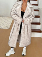 ZADORIN 115cm Long Faux Fox Fur Coat Woman High Street Warm Furry Jacket Faux Fur Coats Woman Winter Clothes White Fur Faux Coat