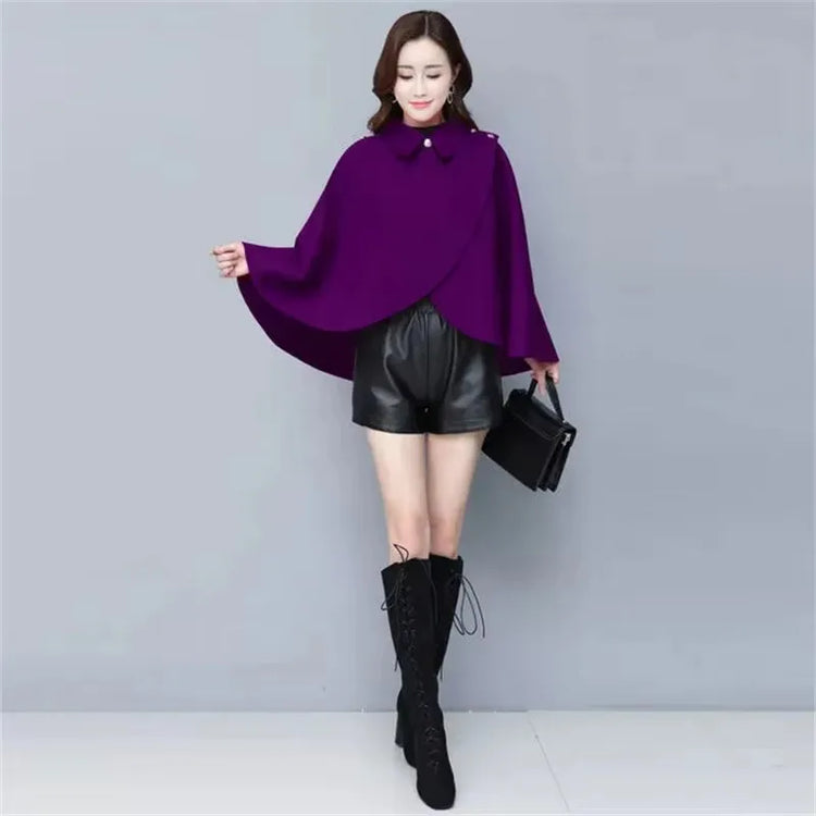 Women's Woolen Shaw Coat 2025 Autumn Winter Korean Version Short Ladies Jacket Temperament Elegant Femme Woolen Outerwear