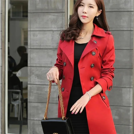 Xiaoxiangfeng Jacket Women2026Spring Autumn Winter New Fashion Windbreaker British Style Long Trench Coat Loose Female Outerwear