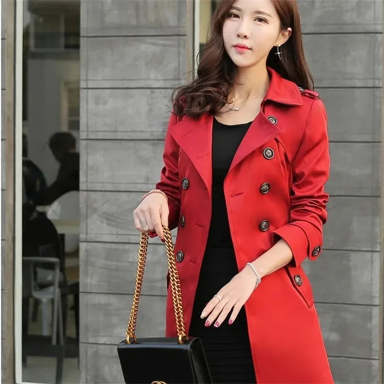Xiaoxiangfeng Jacket Women2026Spring Autumn Winter New Fashion Windbreaker British Style Long Trench Coat Loose Female Outerwear