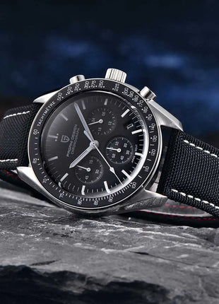 PAGANI DESIGN 2026 Nuovo Orologio da Uomo Moon, Orologio al Quarzo di Lusso per Uomo, Cronografo con Vetro Zaffiro AR, Impermeabile, Movimento VK63, Cinturino in Nylon