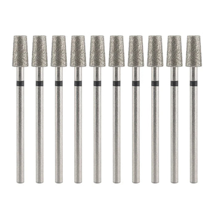 10Pcs Diamond Milling Cutter For Manicure Electric Nail Drill Bits Accessory Pedicure Machine Nail File Gel Remover Tool