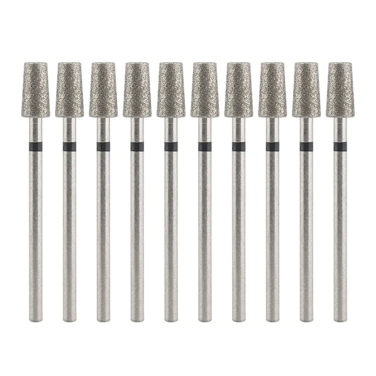 10Pcs Diamond Milling Cutter For Manicure Electric Nail Drill Bits Accessory Pedicure Machine Nail File Gel Remover Tool