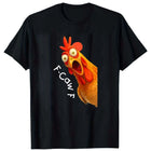 T-shirt estiva casual da uomo a maniche corte in cotone con divertente stampa con motivo gallo, adatta per abbigliamento da esterno e da casa, stile unisex