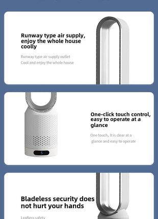 NUOVO Ventilatore Senza Pale 2026 per Purificazione dell'Aria Domestica, Circolazione Ultra Silenziosa, Ventilatore a Torre per Dormitorio