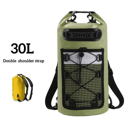 PVC Swimming Backpack Dry Bag for Women Men 10L 20L Waterproof Shoulder Kayak Trekking Drifting Rafting Surfing Boat Bag