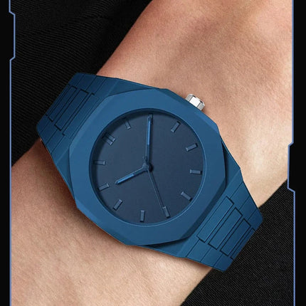 Orologio al quarzo dal design minimalista per uomo, casual, leggero, cinturino in plastica, impermeabile, sportivo, da lavoro, orologio creativo da uomo platinumshop