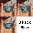 3 pezzi LORIEN CREST Slip bikini triangolari da uomo in raso di seta di lusso, traspiranti, ultra mo