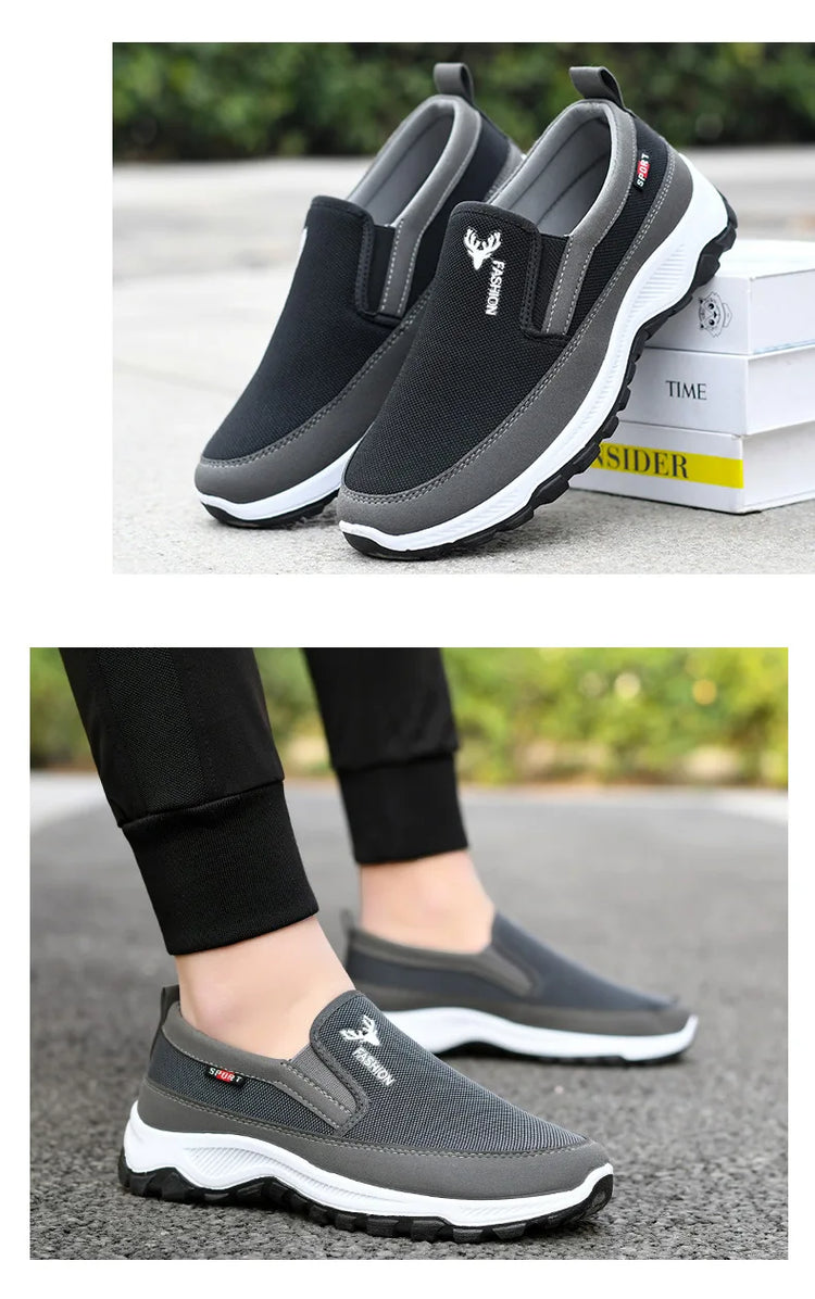 Scarpe da ginnastica da trekking da uomo, scarpe da ginnastica da viaggio ortopediche traspiranti, comode per attività all'aperto, escursioni, passeggiate
