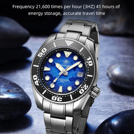 ADDIESDIVE Watches For Men Sapphire Luxury NH35 Mechanical Wristwatch 200m Waterproof Ceramic Bezel BGW9 Luminous Diving Watch