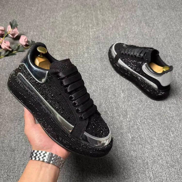 2026 spring and autumn new trendy brand low-top hot diamond board shoes men's lace-up versatile sports dad shoes
