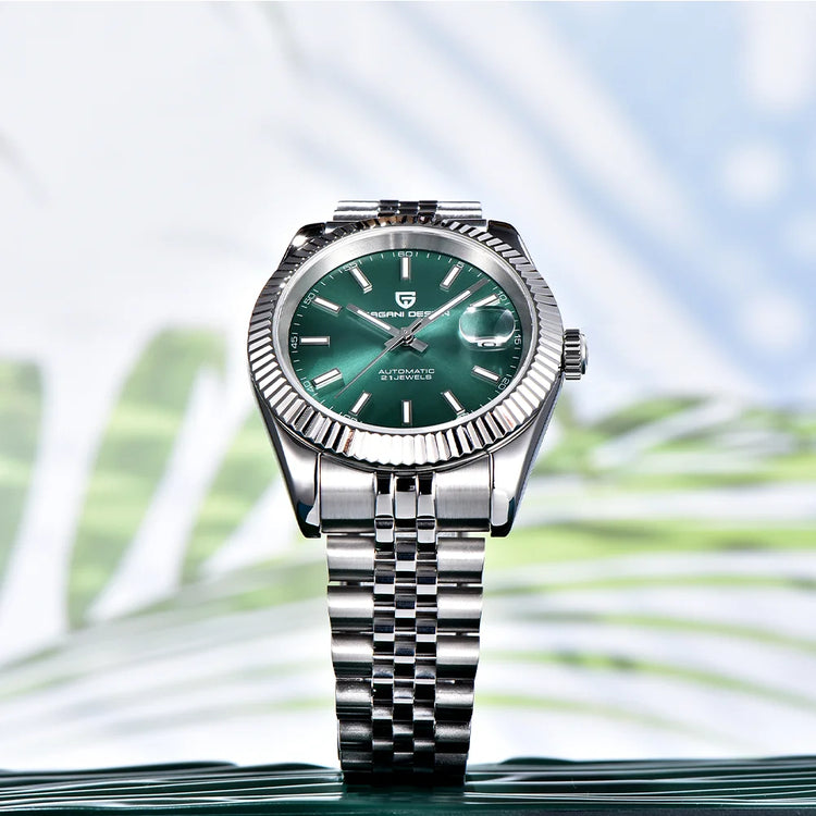 PAGANI DESIGN Luxury Men's Automatic Mechanical Watch Top Sapphire Stainless Steel 100m Waterproof Business Leisure Watch