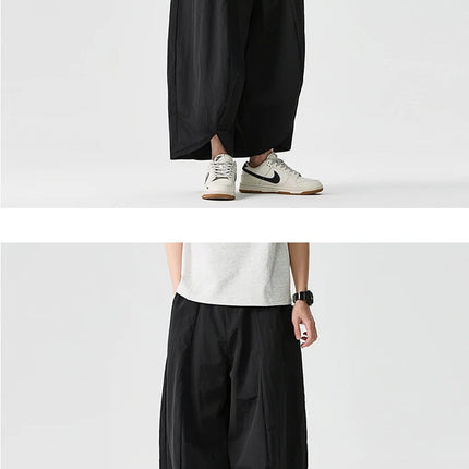 2026 Pantaloni estivi a gamba larga Vendite da uomo Pantaloni casual Stili giapponesi Samurai Costume Harun Pantaloni da uomo Pantaloni lanterna Pantaloni sportivi