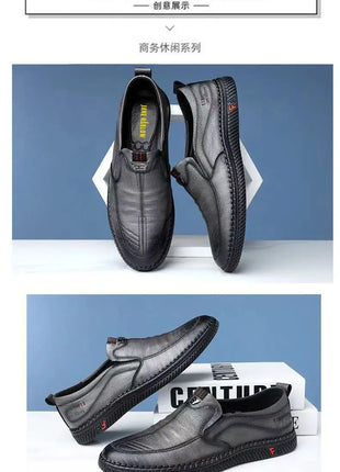 Mocassini da uomo in pelle PU antiscivolo appartamenti da passeggio traspiranti slip on da esterno scarpe casual per scarpe da ginnastica da guida per ufficio da lavoro maschile2