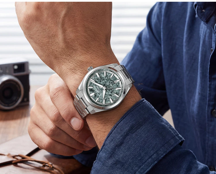 AddiesKIN K006 Men Watch Sapphire Glass BGW9 Luminous 20Bar Waterproof Ice Crystal Titanium Dial 9015 Mechanical Automatic Watch