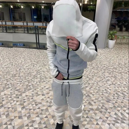 2025 Tracksuits Sports Suit Men's Hoodie Fashion Casual Sports Zipper Jacket Jacket Trousers Suitpant Sets Men New in Men's Sets PlatiNum