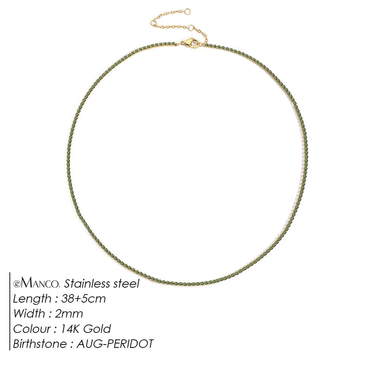 eManco Fashion Crystal High Quality Stainless Steel Gold Plated Necklace Ladies Charming Accessories Gifts Wholesale PlatiNum