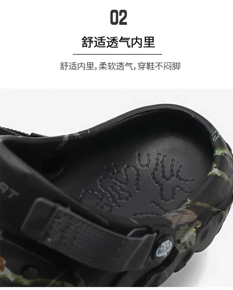 Men Shoes Slippers Men Garden Flat Sandals Platform Clogs Man Summer Beach Shoes Outdoor Flip Flops Home Sandals