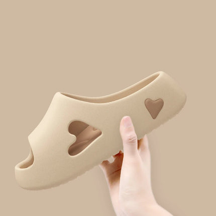 2025 Pantofole da donna alla moda Sandali Scivoli da spiaggia Scarpe da doccia spesse antiscivolo in tinta unita per la casa estiva all'esterno - platinumshop