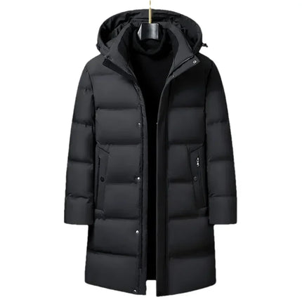 Canada Fashion Winter Jacket for Men Down Coat Parka Men's White Goose Down Jacket Collar Hooded Warm Thick Long Padding M-4XL