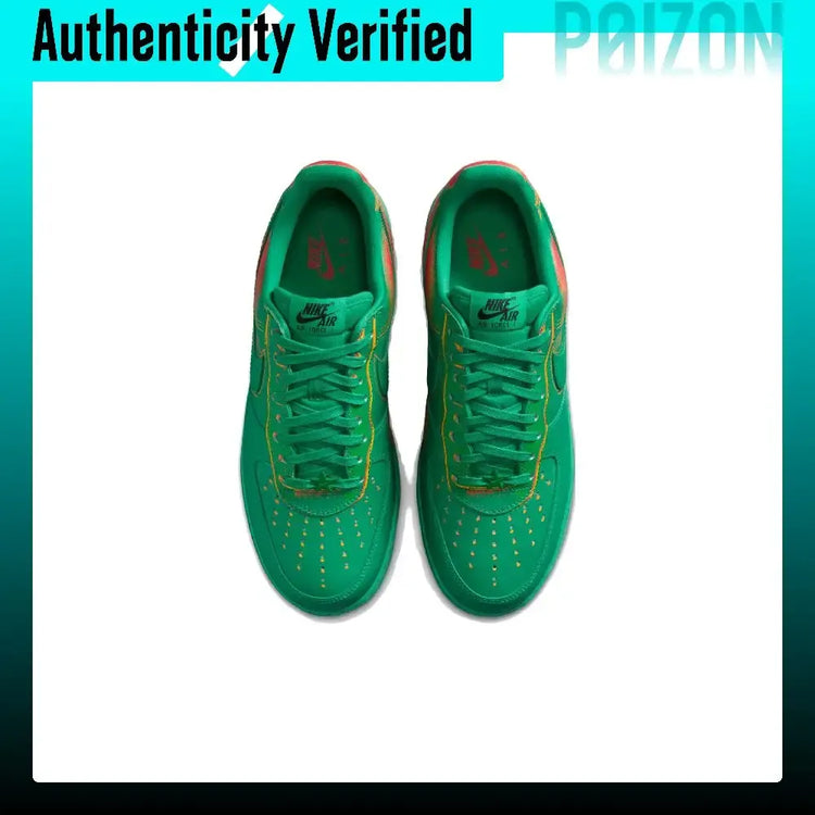 Nike Air Force 1 Breathable Skateboard Shoes Men's Green Orange IB6834-300