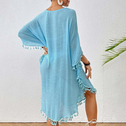 Abito Copricostume Estivo da Donna con Scollo Quadrato, Protezione Solare, Vestibilità Ampia, Traforato, per Spiaggia e Vacanze platinumshop