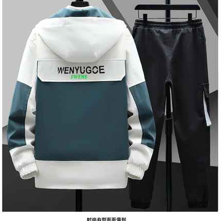 Winter Outfits Men Thick Warm Tracksuit Set Men Fashion Clothing SportswearJacket Pants 2 Piece Fleece Lined Sets