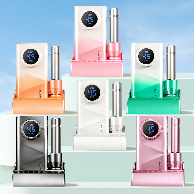 Rechargeable Nail Drill Machine, 45000RPM, 4500mAh Large‑Capacity Battery, Electric Nail File For Gel Nail Removal, Cuticle Removing, Callus Polishing, Manicure & Pedicure Tool For Beginners, Home & Salon Use