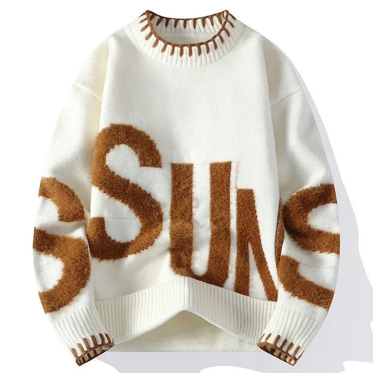 New Fashion Men Outwear O-neck Knitted Pullover Sweaters Man Loose Casual Sweaters Quality Male Pullovers Winter Clothing 4XL