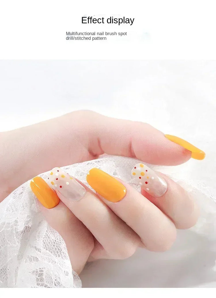 Dual End Wooden Dotting Pen Marble Nail Art Tool Set Manicure Painting Kit 5PCS DIY Nail Design