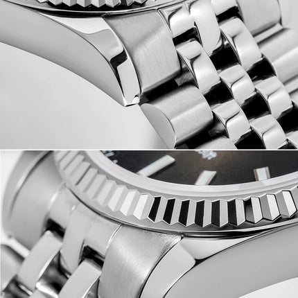 ADDIESDIVE Watch For Men Sapphire Glass Luminous 10Bar Diving Jubilee Strap 316L Stainless Steel VH31 Movement Quartz Watch