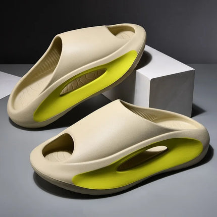 Pantofole in cocco Le donne indossano sandali Coppia fondo spesso Eva Step on Shit Feeling Home Home Pantofole di grandi dimensioni Scarpe