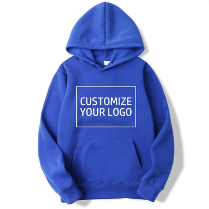 Diy Your Own Design Print Pattern Customize Autumn Long Sleeve Hoodies Solid Color Women Fashion 10 Colors Tops