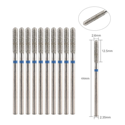 10Pcs Diamond Milling Cutter For Manicure Electric Nail Drill Bits Accessory Pedicure Machine Nail File Gel Remover Tool