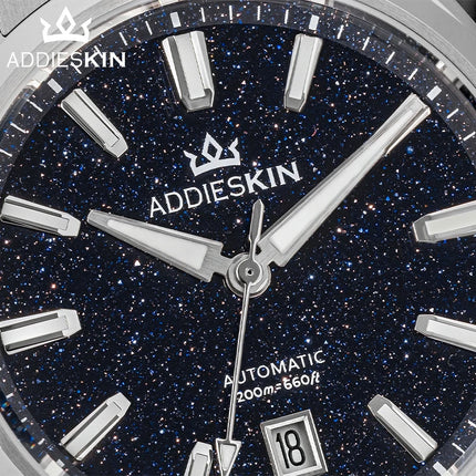 AddiesKIN Men Watch BGW9 Luminous Blue Goldstone Dial Sapphire Glass 20Bar Waterproof Japan 9015 K010 Automatic Mechanical Watch