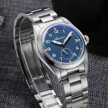 ADDIESDIVE 36mm Men Quartz VH60 Watch AD2099 BGW9 Luminous Bubble Mirror Pot Cover Glass 10Bar Waterproof Stainless Steel Watch